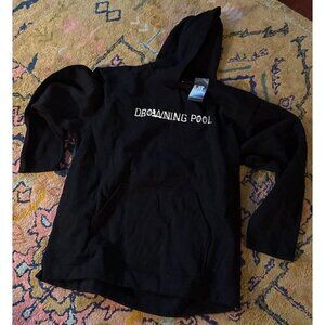 NWT Drowning Pool Giant Vintage Made In USA Black Hooded Sweatshirt Mens sz 2X